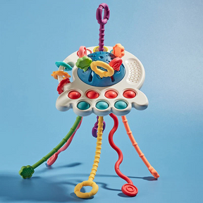 Brinquedo Montessori Ovni Sensorial 3 em 1